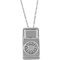 10k White Gold Diamond Accent MP3 Player Necklace