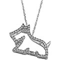 10k White Gold 1/6ct TDW Diamond Scottie Dog Necklace