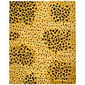Handmade Leopard-print Wool Rug (8'3 x 11')