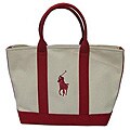 Polo Ralph Lauren Natural/ Red Tote