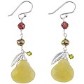 Sterling Silver Handmade Jade, Pearl and Crystal Earrings (3 mm)