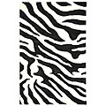 Handmade Zebra Wave Wool Rug (3'6 x 5'6)