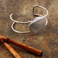 Sterling Silver Round Disc Open Cuff (Mexico)