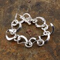 Sterling Silver 'O' Twist Link Bracelet (Mexico)