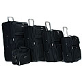 Rockland Grand Expandable 5-piece Black Luggage Set