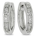 14k White Gold 1/4ct TDW Diamond Hoop Earrings (IJ, I1-I2)