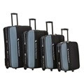 Rockland Polo Equipment 4-piece Black Luggage Set
