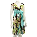 Jonathan Martin Women's Argyle Ikat Chiffon Dress