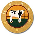 Hand-hooked Barnyard Wool Rug (3' Round)
