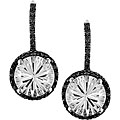 10k Gold 1/4ct TDW Black Diamond and Crystal Earrings
