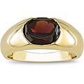 10k Yellow Gold Oval Garnet Ring
