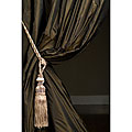 Signature Coffee Faux Silk Curtain Panel (46 in. x 120 in.)