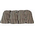 Green Stripe Indoor Wicker Settee Cushion  