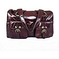 Perlina Cocoa Double Pocket Shoulder Bag