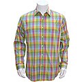 Domani Men's Multicolor Plaid Sport Shirt