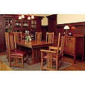 Mission Solid Oak 8-piece Dining Set with Sideboard