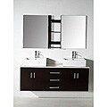 Contemporary Double Sink Vanity with Vessel Sinks