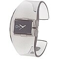 Cool Kids Girl's Grey Dial Clear Bangle Watch