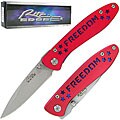 Red 'Freedom' Patriotic Pocket Knife