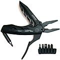 Black 4.5-inch Utility Knife with Pliers, Screwdriver and Bits