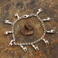 Sterling Silver Deer Charm Bracelet (Italy)