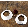 Sterling Silver Large Round Drop Earrings (Mexico)