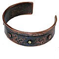 Studded Copper and Bronze Cuff Bracelet (Chile)