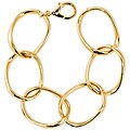 Goldtone Eccentric Oval Design Bracelet in 3 sizes