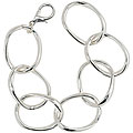 Silvertone Eccentric Oval Bracelet
