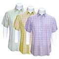 Domani Men's Mini Plaid Sport Shirt