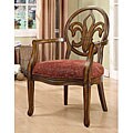 Paisley Wine Fleur de Lis Arm Chair