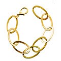 14k Goldtone Stadium Chain Bracelet in 3 sizes