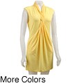 Max & Cleo Women's Knot-front Short Dress