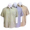 Domani Men's Small Multi-plaid Sport Shirt