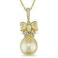 18k Gold Yellow South Sea Pearl Necklace (10-11 mm)
