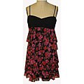 London Times Women's Floral Print Mesh Dress