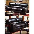 Simmons London Walnut Sofa and Loveseat