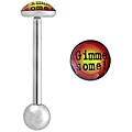 Surgical Steel Adult 'Gimme Some' Logo Barbell