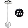 Surgical Steel Adult '90% Virgin' Logo Barbell