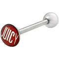 Surgical Steel Adult 'Juicy' Logo Barbell