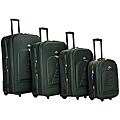 Rockland Runway 4-piece Green Expandable Luggage Set