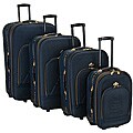Rockland Runway 4-piece Navy Expandable Luggage Set
