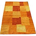 Persian Gabbeh Tangerine Wool Rug (6'7 x 9'8)