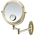 Conair 41757 Matte Brass 7.5-inch Wall Mount Mirror