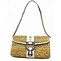 MICHAEL Michael Kors Santorini Straw Chain Clutch
