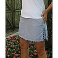 Golftini Ladies Navy Seersucker Golf Skorts