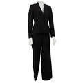 Anne Klein Women's 2-piece Single-button Onyx Pant Suit