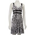 London Times Women's Shirred Waist Dress