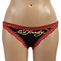 Ed Hardy Intimates Black /Love Cross Lace Bikini Panties