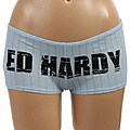 Ed Hardy Women's Pointelle Knit Blue Boy Shorts